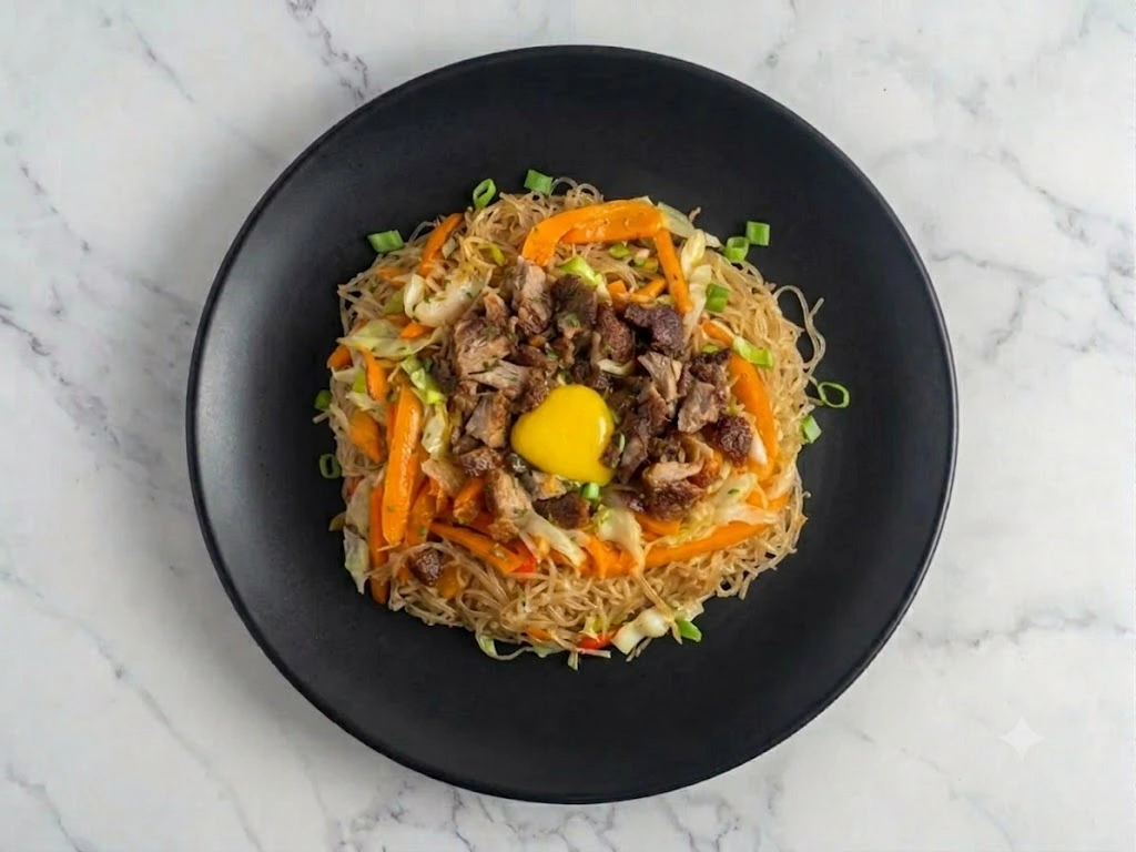 Pancit Bihon at Kalesa Korner Filipino restaurant in Winnipeg, MB