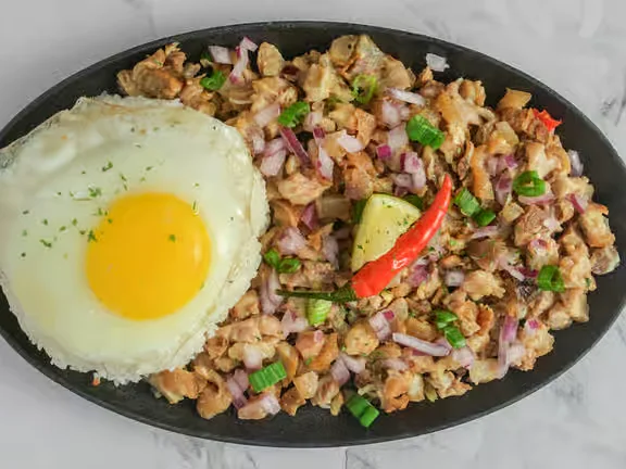 Sisig at Kalesa Korner Filipino restaurant in Winnipeg, MB